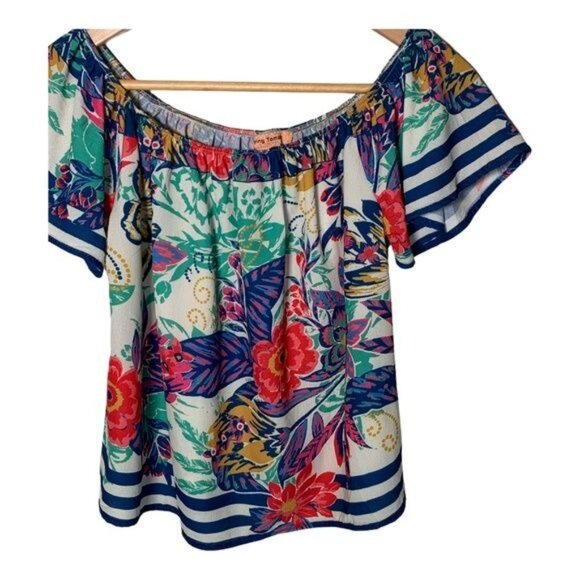 Flying Tomato Small Off Shoulder Boho Floral Peasant Blouse Summer Festival Top - Picture 7 of 11